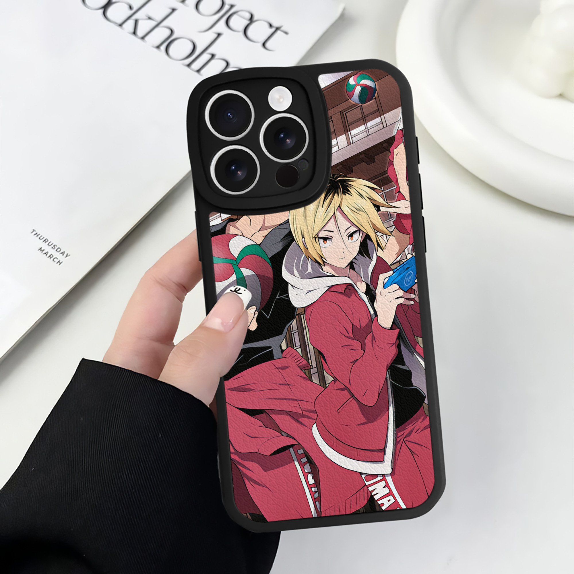 （画像用） ハイキュー!! Haikyu!! 【iPhone 16シリーズ対応】シリコンスマホケース（レザー調） 材質：シリコン